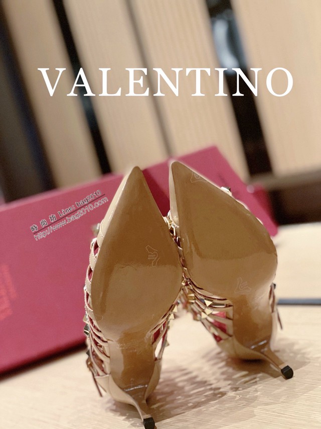 Valentino專櫃原版華倫天奴春夏新款經典五金裝飾女士高跟涼鞋 dx2938
